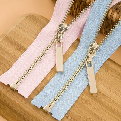 Duurzaam metaal rits goud tanden zink legering open type kleding accessoires