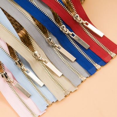 Duurzaam metaal rits goud tanden zink legering open type kleding accessoires