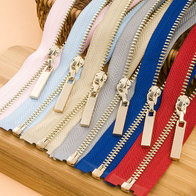 Duurzaam metaal rits goud tanden zink legering open type kleding accessoires