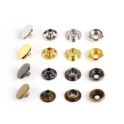 Zinklegering Messing Metalen Press Stud Button Prong Snap Fastener Button Voor Kledingstuk