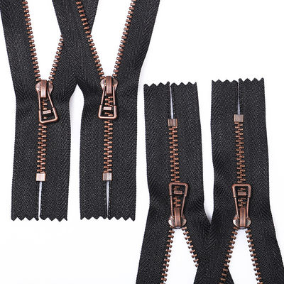 5# close end anti-koper metaal rits voor dames kleding man jas rits aangepaste metaal rits