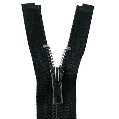 Groothandel 5# Open End Multi-Color Custom Color Metal Zip Gun Zwarte Tanden Goud Metal Jacket Zipper