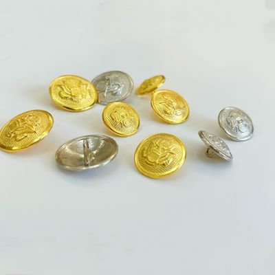 Geborduurde metalen ronde knoppen van koperen met geplatteerde afwerking