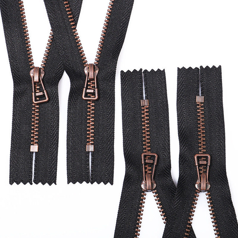 5# close end anti-koper metaal rits voor dames kleding man jas rits aangepaste metaal rits