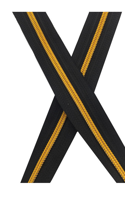 5# Nylon Zipper Goud Kleurrijke Elektroplatering Tanden Goud En Zilver Uien Zipper Nylon zippers te koop